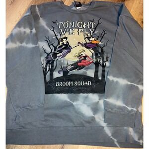 Disney Our Universe Hocus Pocus Tonight We Fly Broom Squad Tie Dye Sweatshirt XL